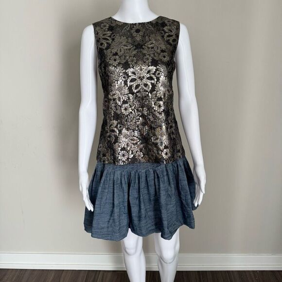 DKNY Metallic Damask Top Size 12 - Picture 3 of 9